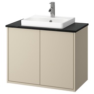 HAVBÄCK / ORRSJÖN Wash-stnd w doors/wash-basin/tap 82x49x71 cm