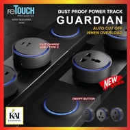  NEW 2025  RETOUCH POWER TRACK WATT-GUARDIAN SOCKET With Light EXTENSION WALL MODERN DESIGN 轨道插座插头
