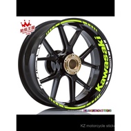 Ready Stock Kawasaki ZX-10R Ninja 400 650 Ninja Z800 Z900 Wheel Rim Decoration Reflective Sticker