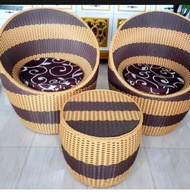READY STOK Kursi Teras 1 Set Gentong Rotan Sintetis Kursi Tamu Minimalis Kursi Santai Murah