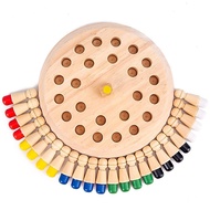 Montessori Wooden Memory Chess 3D Puzzle Memory Match Stick Chess Game