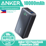 Anker 533 PowerCore Power Bank, Power IQ 3.0 Portable Charger with PD 30W Max Output, 10,000mAh Batt