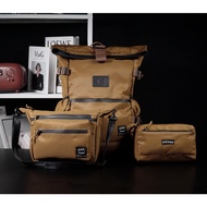 ANT PROJECT - Bundling Series 3 items Waterproof Khaki - Backpack - Sling - Clutchbag