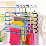 GANTUNGAN 5 in 1 Stackable Clothes Hanger Plastic Hanger Multipurpose Hijab Towel Hanger 5 Tier Towe
