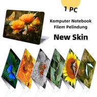 1PC DIY Butterfly Flower Cover Laptop Sticker Laptop Skin 10/12/13/14/15/17 Inch PVC Decal Vinyl Film Laptop Cover Laptop Case