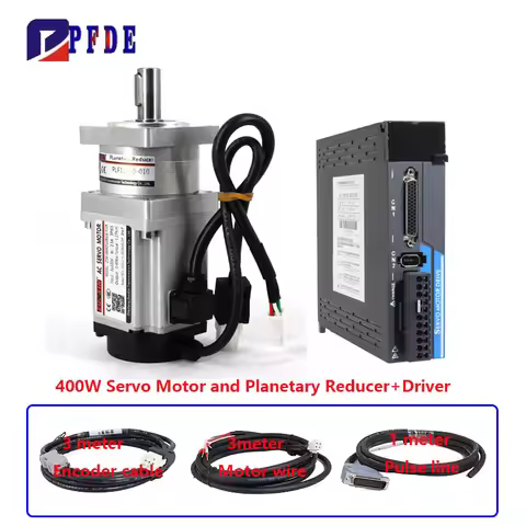 60ST 400W 1.27N.m 220V AC Servo Motor with High Precision Planetary Reducer Gearbox and Driver Kit f
