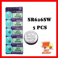 5pcs/pack 377 SR626SW SR626 AG4 1.55V Silver Oxide Watch Battery SR626SW 377 Button Coin Cell