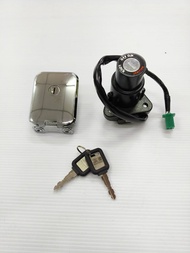 ชุดกุญแจ Kawasaki GTO M-6 GTO New จีทีโอ สวิตต์คอ+ฝาถัง ดอกคาวา2ดอก (GTOรุ่น M2 M4 M6ฝาทรงเหลี่ยม / 