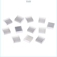 YAAN 12 Pcs Silver Aluminum Radiator Heatsink Heat Sink Cooling Kit 14x14x6mm