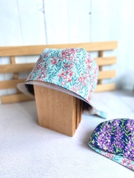 紫藤花雙面頭巾帽 純棉製作 手術帽 醫療帽 料理帽 工作帽 化療帽