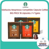 [Starbucks] Nespresso Compatible Capsule Coffee 18 Capsules / 4 Types