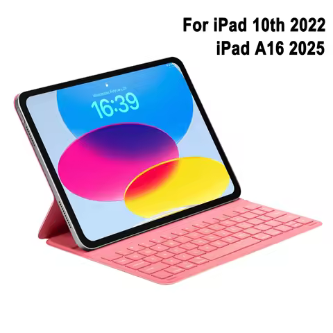 Smart Folio Case With Keyboard For iPad 10th Gen 2022,For iPad A16 2025,Portable Lightweight Keyboar