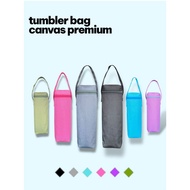 CANVAS TUMBLER BAG SHORT AND LONG STRAP PREMIUM TUMBLER SLEMPANG BAG UK 600ml 1100ml 1500 ml 2000ml