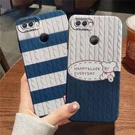 Softcase Oppo A7 A5S A12 A3S A1k C2 Case Camera Protector Aesthetic Motif Knitted Strap