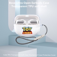 For Bose Ultra Open Earbuds Clear Soft Case Cute Lanyard Pendant Cartoon Bose QuietComfort Ultra Silicone Soft Case QuietComfort Earbuds II Shockproof Shell Protective Cover