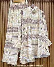 ONESET TUNIK SILK PREMIUM//SETELAN TUNIK WANITA JUMBO