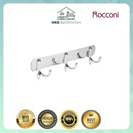 ROCCONI Chrome Double Robe Hook Towel Cloth Hanger Bar (RCN W3)