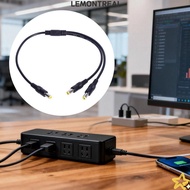 LEMONTREAL Power Cord, 22AWG 5.5mm*2.5mm Power Splitter, Professional Male to 2 Male Copper Core Ada