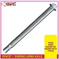 ∇ ∏ ✲ GPC Pivot / Swing Arm Axle for GS125, GS150, RAIDER 150, RAIDER 150 FI, YTX125