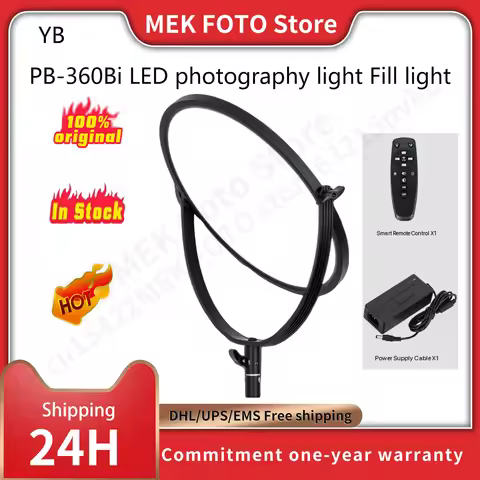 YB PB-360Bi Live Broadcast Room Flat Panel Fill Light Indoor Photography Shooting Lighting LED Photo