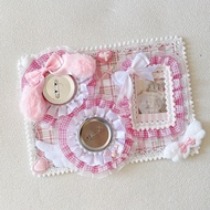 DRIZL Handmade Badge Display Board for Ita Bag ic Lace Backplate Finished Itabag Board Ornate Ribbon