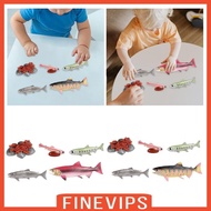 [Finevips] Life Cycle of Salmon Toys Animal Growth Cycle Set for Daycare Presentations