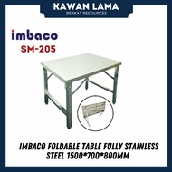 Imbaco Foldable Table Fully Stainless Steel 1500*700*800mM (SM-205)