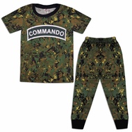 (1Y-12Y) NR MILITARY FULL PRINT Cotton Kids Pajamas - Pyjamas Sleepwear Boys Baju Tidur Askar Budak Kanak-Kanak Army Commando Komando Lelaki Sedondon
