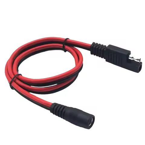 60cm/2Ft 14AWG SAE Plug to DC 5.5x2.1mm Female Converter Adapter Cable for Car Motorcycles RV Solar 