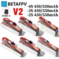 BETAFPV LAVA 2S 3S 4S 450mAh 550mAh 75C Battery for Pavo Femto Pavo Pico XT30 Plug 2PCS for Pavo Fem