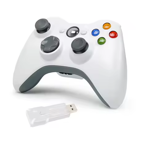 2.4G Wireless Controller For Xbox 360 Game Controller with Dual-Vibration Turbo Compatible with Xbox