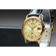 Vintage1999 N MINT Seiko Majesta 5S42-7A00 Gold Date Sweep 34mm Qz Men's Watch