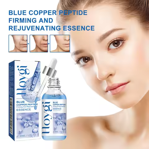 Hoygi Blue Copper Peptide Firming Serum for All Skin Types Collagen Boost Repair Hydrating Fast Abso