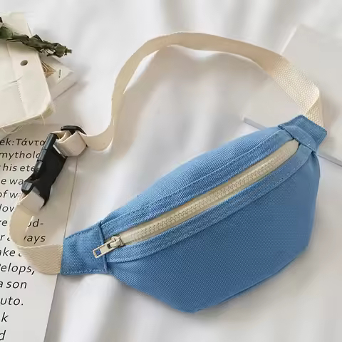 2023 Fashion Kids Fanny Packs Canvas Chest Bag Girls Waist Bags Solid Shoulder Bags Bum Belt Bags Ch