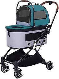 Double Pet Stroller 3-in-1 Multifunctional Dog and Cat Jogger for Medium Small Pets Travel Folding C