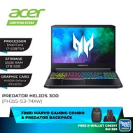 Acer Predator Helios 300 PH315-53-74XW 15.6" Gaming Laptop (I7-10750H 16GD4 1TBSSD RTX3070 8GD6 WIN1