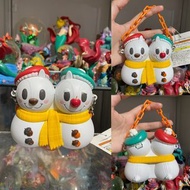 日本稀有絕版東京迪士尼聖誕節Christmas雪人鋼牙與大鼻Chip N Dale 松鼠 奇奇蒂蒂C&D 毛絨公仔吊飾掛件 匙鎖匙扣 Disney Chipndale chip and dale扭蛋小