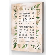 2 Corinthians 5 17 New Creation Bible Verse Wall Art Scripture Poster Landscape Contemporary Bedroom