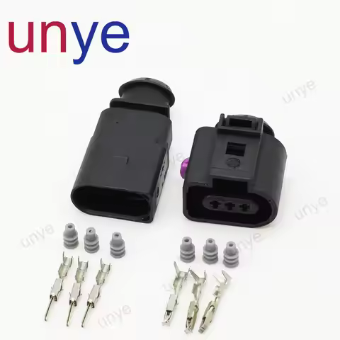 1-20 Sets 3 Pin Female And Male 1.5mm Auto Temp Sensor Plug Deflation Valve Plug Waterproof Connecto