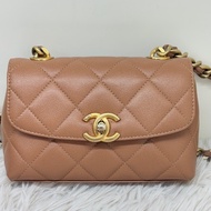 Chanel 香奈兒23k荔枝紋方胖子
