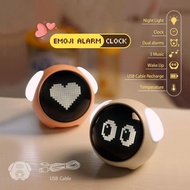 ⏰Cute EMOJI Expression Pixel Kid Snooze Alarm Clock Multi Function Digital Led Night