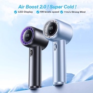 GF02 Handheld Fan 199 Level Strong Wind Portable Bladeless Rechargeable Air Turbo Cooler Kipas Sejuk