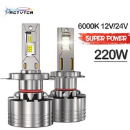 ACTVTCA 220W H7 H4 H1 H11 LED Light 6000K Car Headlight Bulbs H9 H8 LED Fog Auto Lamp 9005 9006 9012