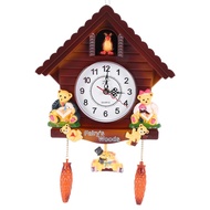 Retro Vintage Wooden Cuckoo Clocks Handcraft Carving Living Room Wall Clock Swing Timer Alarm Clocks