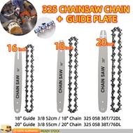 325 18/20“ Chainsaw Chain and Guides bar For Cordless Chainsaw Replacement Part Electric Saw Easy Ac