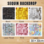1pc 30x30 Sequin Panel Backdrop/Tile Wall Box for birthday party Wall Decoration/Wedding Decoration/
