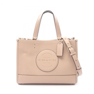 【二手】COACH)女士 Dempsey 手提包，附貼布，兩用款 C2004 米色皮革