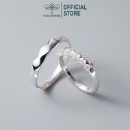 Tlee men's and women's silver couple ring, luxury S925 silver flower branchbag ring TLEE JEWELRY