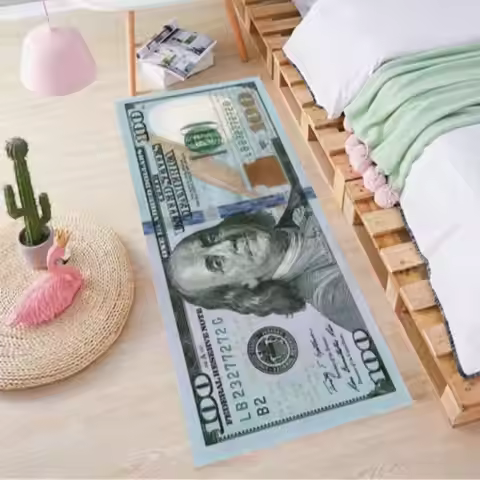 Money Rugs 100 Dollar Bill Runner Cool Area Rug For Living Room Kitchen Rug Laundry Runner Rug Bedro