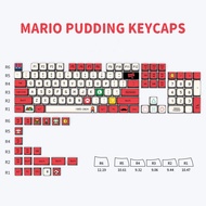 Mario Pudding Keycaps PBT Dye-sub SAX Profile Keycap Custom Keycaps Compatible with Cherry Gateron M